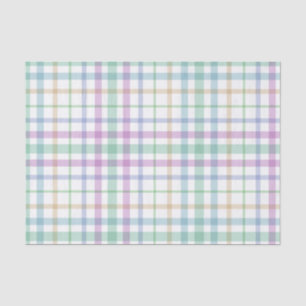Papier Mousseline Pastel Plaid
