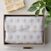 Papier Mousseline Pastel Poinsettia Joyeuses Vacances Pink Gold Sage (Cadeau)