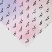 Papier Mousseline Pastel Purple Rainbow Gradient Logo Répéter le Mot (Détail)