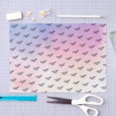 Papier Mousseline Pastel Purple Rainbow Gradient Logo Répéter le Mot (Artisanat)