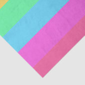 Papier Mousseline Pastel Rainbow Color Strips Design (Détail)