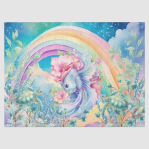 Papier Mousseline Pastel Rainbow Fish & Sea Turttes Découpage