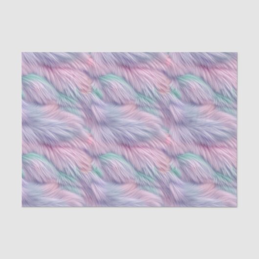 Papier Mousseline Pastel Rainbow Fur (Recto)