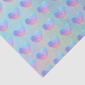 Papier Mousseline Pastel Rainbow Hearts Découpage Motif (Détail)