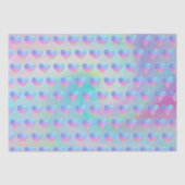 Papier Mousseline Pastel Rainbow Hearts Découpage Motif (Recto)