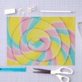 Papier Mousseline Pastel Rainbow Spiral Candy Photo (Artisanat)