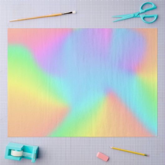 Papier Mousseline Pastel Rainbow unique (Artisanat)