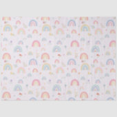Papier Mousseline Pastel Rainbows Girly Fleurs sauvages & Coeurs (Recto)