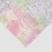 Papier Mousseline Pastel rose Vintage décolpage floral (Détail)