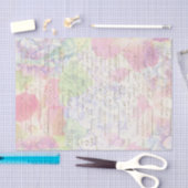 Papier Mousseline Pastel rose Vintage décolpage floral (Artisanat)