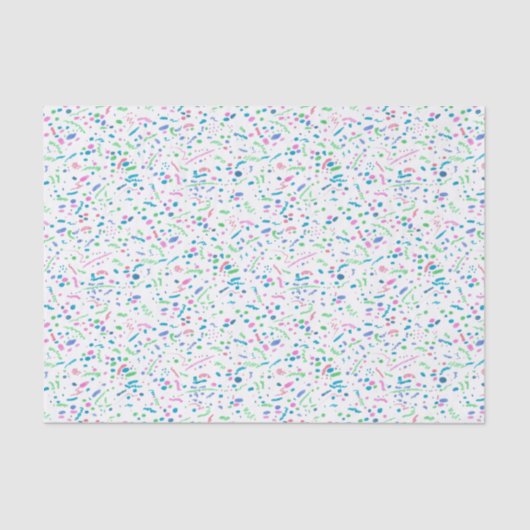 Papier Mousseline Pastel Splatter Confetti Imprimer (Recto)