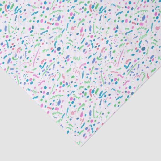 Papier Mousseline Pastel Splatter Confetti Imprimer (Détail)