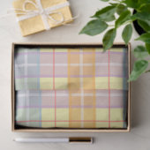 Papier Mousseline Pastel Spring Plaid  (Cadeau)