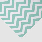 Papier Mousseline Pastel Turquoise & Blanc Chevron Mariage Anniversa (Détail)