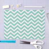 Papier Mousseline Pastel Turquoise & Blanc Chevron Mariage Anniversa (Artisanat)