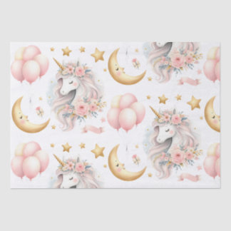 Papier Mousseline Pastel Unicorn