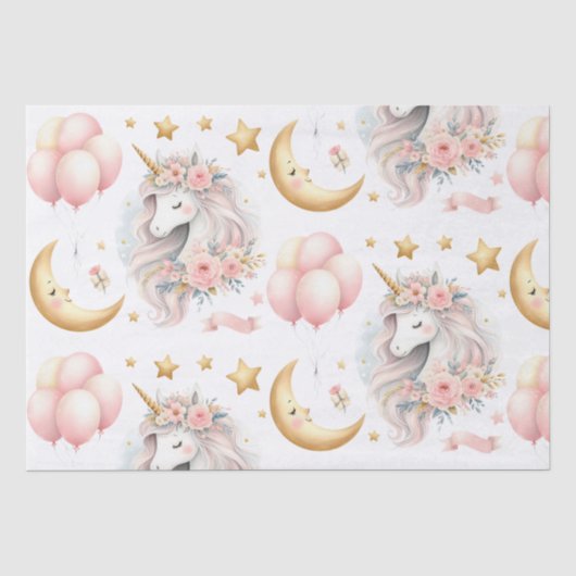 Papier Mousseline Pastel Unicorn (Recto)