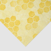 Papier Mousseline Pastel Yellow Honeycomb Motif (Détail)