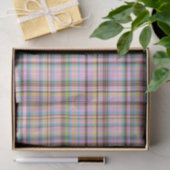 Papier Mousseline Pastels au chocolat Plaid 22-TISSUE PAPIER WRAP (Cadeau)