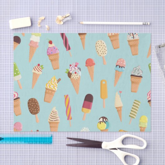 Papier Mousseline Pastels de crème glacée (Artisanat)