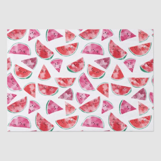 Papier Mousseline Pastèque (Recto)