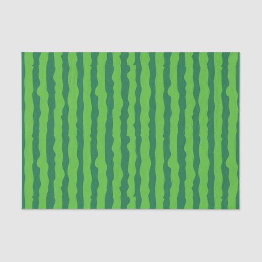 Papier Mousseline Pastèque à rayures vertes (Recto)