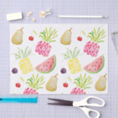 Papier Mousseline pastèque d'ananas aux cerises de fruits d'aquarell (Artisanat)