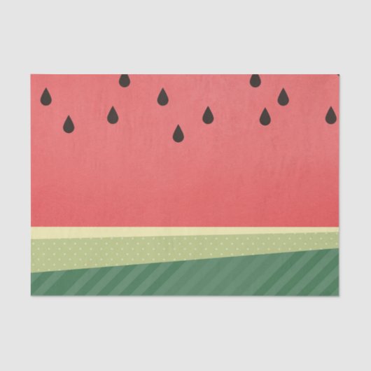 Papier Mousseline Pastèque délicieuse (Recto)