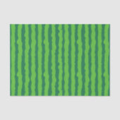 Papier Mousseline Pastèque rayée verte (Recto)