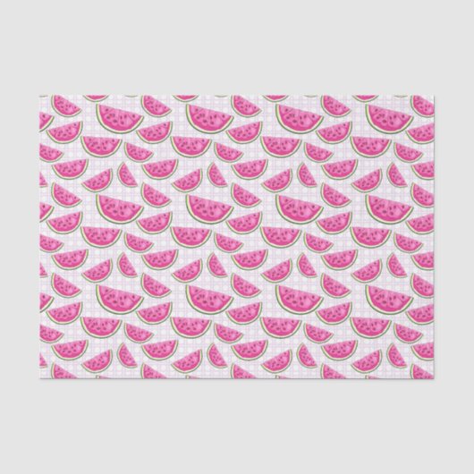 Papier Mousseline Pastèque rose (collection rose 24) (Recto)