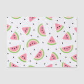 Papier Mousseline Pastèque rose, Graines de pastèque, Motif d'été (Recto)