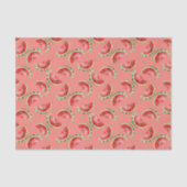 Papier Mousseline Pastèque Rose Rouge Vert Anniversaire (Recto)