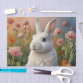 Papier Mousseline Patch de lapin et carotte en fleurs (Artisanat)