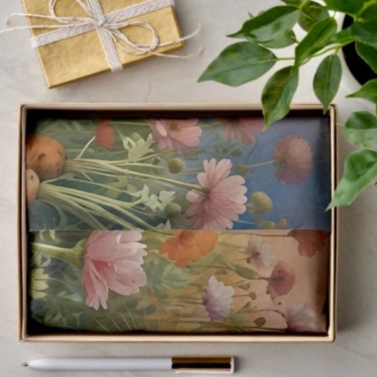 Papier Mousseline Patch de lapin et carotte en fleurs