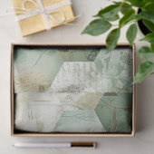 Papier Mousseline Patchwork Botanique Hexagonal Vintage (Cadeau)
