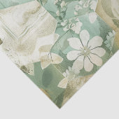 Papier Mousseline Patchwork Botanique Hexagonal Vintage (Détail)