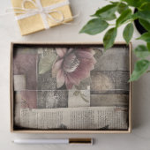 Papier Mousseline Patchwork Botanique Rustique Vintage (1) (Cadeau)