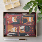 Papier Mousseline patchwork chats papier tissu art IA (Cadeau)