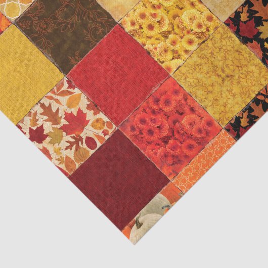 Papier Mousseline Patchwork d'automne (Détail)