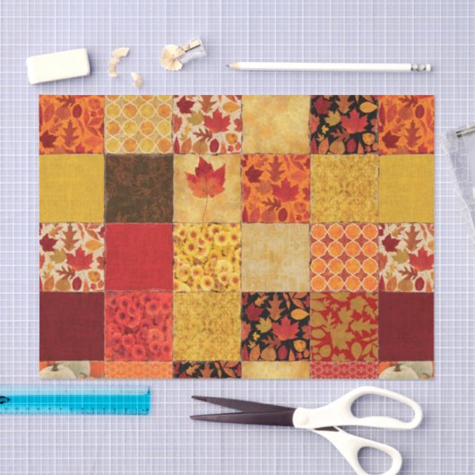 Papier Mousseline Patchwork d'automne (Artisanat)