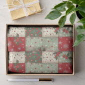 Papier Mousseline Patchwork de Noël (Cadeau)