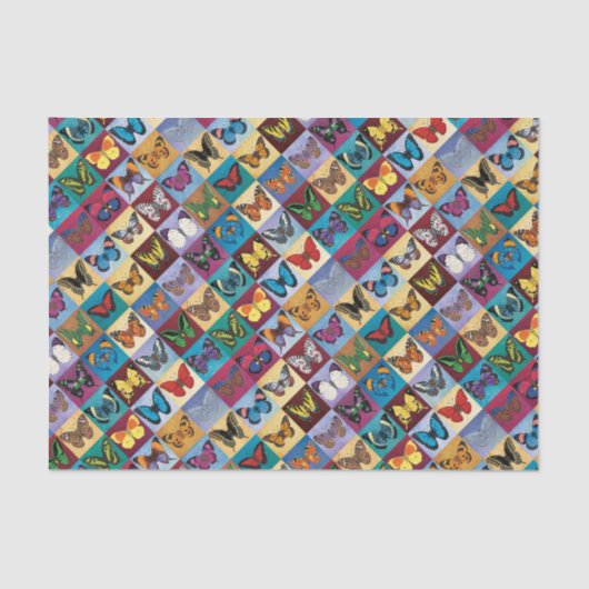 Papier Mousseline Patchwork de papillon (Recto)