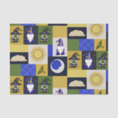 Papier Mousseline Patchwork en bloc (Foyer de minuit) (Recto)