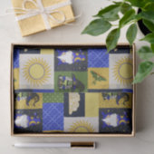 Papier Mousseline Patchwork en bloc (Foyer de minuit) (Cadeau)
