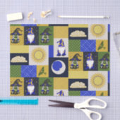 Papier Mousseline Patchwork en bloc (Foyer de minuit) (Artisanat)