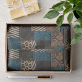 Papier Mousseline Patchwork Imprimé Animalier Africain | Marron & Sa (Cadeau)