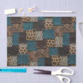 Papier Mousseline Patchwork Imprimé Animalier Africain | Marron & Sa (Artisanat)
