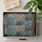 Papier Mousseline Patchwork Imprimé Animalier Africain | Marron & Sa (Cadeau)