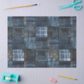 Papier Mousseline Patchwork sans couture en denim indigo (Artisanat)