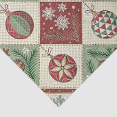 Papier Mousseline Patchwork vintage Motif de Noël (Détail)